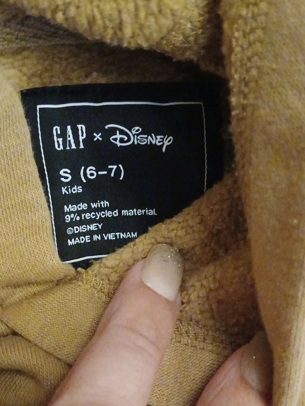 GAP Kids' Tan Mickey Mouse Logo Hoodie